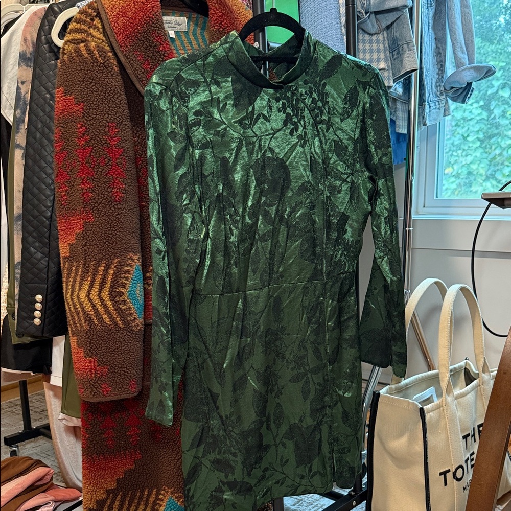 Zara Green Long Sleeve Dress